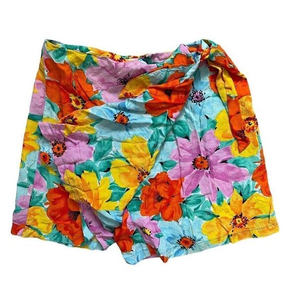 Vintage Jams World Womens Tropical Floral Hawaiian Mini Skirt Skort Sz S - Picture 3 of 5